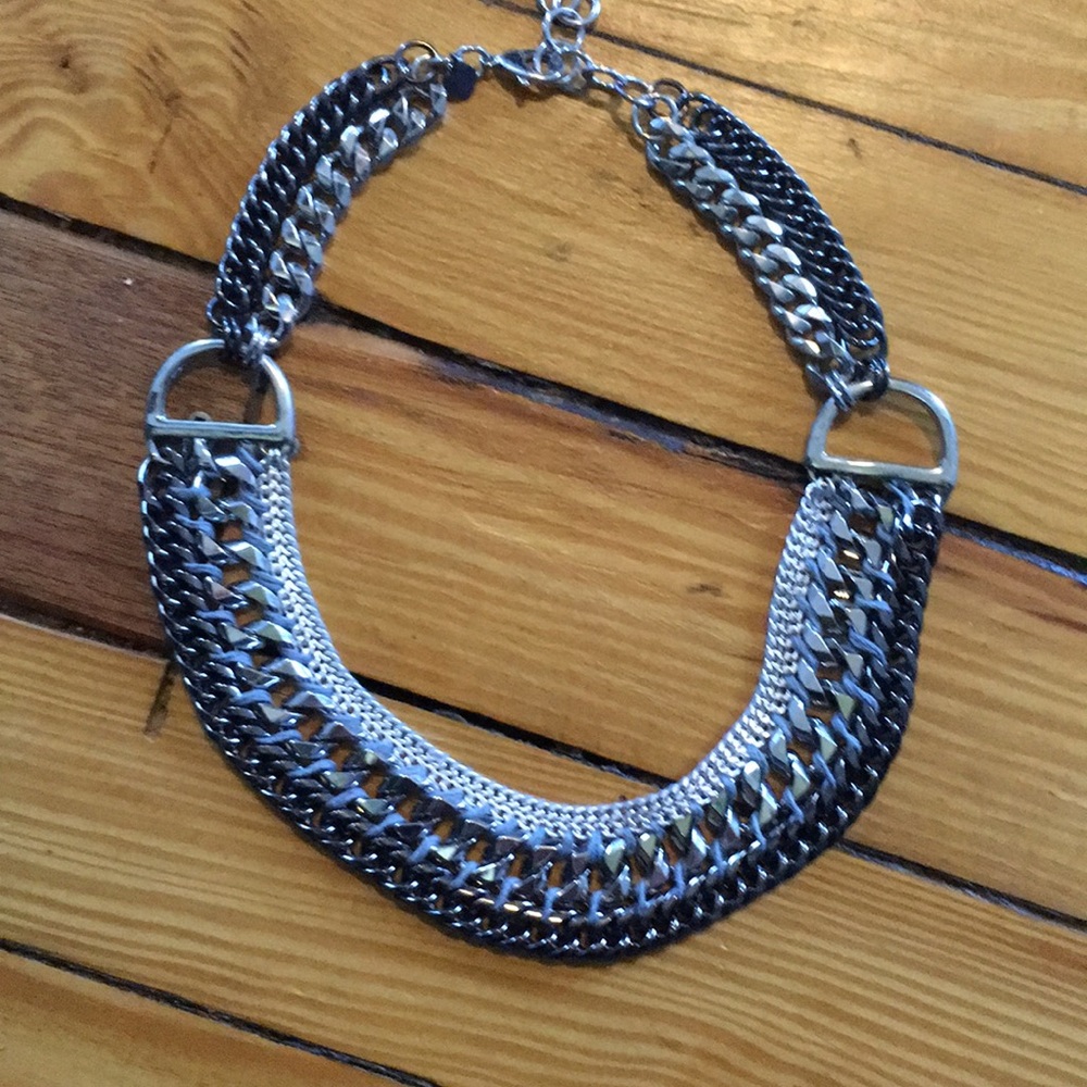 Silver two tone necklace